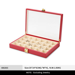 Oirlv | Oirlv Leather Jewelry Box Premium Jewelry Organizer Box with Transparent Lid Drawer Jewelry Display Box Fashion Organizer Case