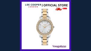 LEE COOPER OFFICIAL Women Metal Band Silver / Gold Watch Water Resistant Affordable Branded Timepiece (2 Years Warranty) LC07390.220