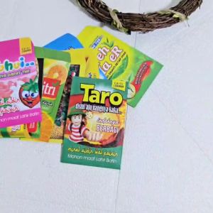 AMPLOP / ANGPAU LEBARAN GAMBAR SNACK SERI A UKURAN MEDIUM ISI 10