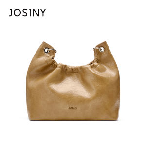 Josiny | Stylish Commuter Brown Ruched Cloud Shoulder Bag