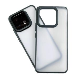 Luxury Matte Black Skin Feel Protective Phone Case for Xiaomi 13 pro Business Style Shockproof Acrylic Cover Male Version