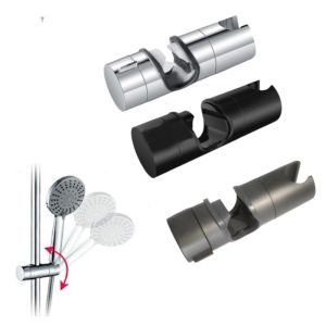 เปลี่ยนวงเล็บฝักบัวมือสําหรับสไลด์บาร์ 18-25 มม.ปรับ Rail หัวฝักบัวเปลี่ยน 360 หมุน Sprayer ผู้ถือ