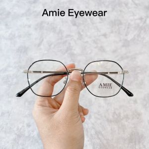 Gọng kính cận nam nữ AMIE Eyewear mắt đa giác chất liệu kim loại thiết kế thanh mảnh thời trang  72711