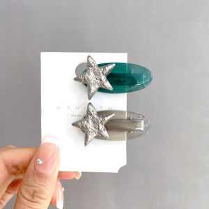 Transparent Crystal Jelly Star Hair Clips Womens Gentle Front Bangs Hair Accessories Hairpins Korean Style Fashion Jewelry