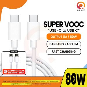 [RO ACC] KABEL DATA PD TYPE TIPE C TO TYPE C 8A 80W SUPER VOOC FAST CHARGING FOR OPPO RENO 5 6 7