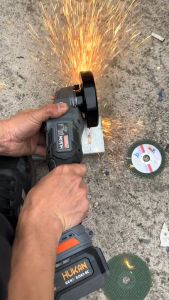 Máy Mài Cắt Góc Pin Hukan AGS 6400 Không Chổi Than 3 Cấp Tốc Độ Chân Pin Phổ Thông Bảo Hành 6 Tháng