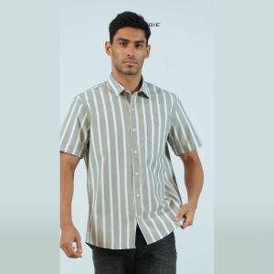 Bombboogie Kemeja Pria Regular Maori Green Offwhite 22936B5NO