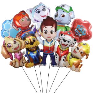 Paw Patrol | 10pcs Pawed Patrol Themed Balloon Party Decoration Supplies Rescue Dog Chase Rubble Aluminum Foil Childrens for Birthday Gifts