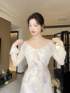 Áo Khoác Chống Nắng Lưới Nhẹ Cho Nữ Mùa Hè Áo Khoác Ngoài Váy Áo Len Cardigan Ngắn Hở Cổ Chữ V Áo Khoác Mỏng Thoáng Khí