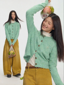 JNXS | Áo Cardigan Len Nữ Mềm & Chứa Lông Cừu