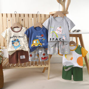 Tagkita | Bộ Quần Áo Tay Ngắn Mùa Hè Cho Bé Từ Cotton Nhẹ