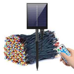 Đèn Dây LED Năng Lượng Mặt Trời Bền Bỉ Chống Nước Trang Trí Ngoài Trời Dùng Cho Sân Hiên Đám Cưới Giáng Sinh Trang Trí Vườn.