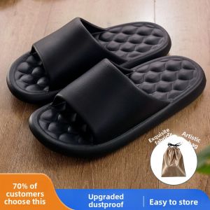 LORiCA Mens Bathroom Slippers Anti-Slip Home Indoor Summer Silent Cool Slippers EVA Material Comfortable Home Slippers
