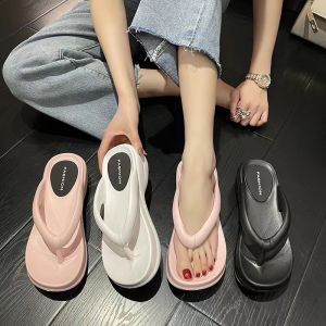 <Ready Stock>Flip Flops New Korean Style Womens Slip-on Bottom Fashion Break Anti-Leisure Sandals Room Flip-flop Sand Womens Beach Thick Sandal