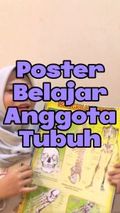 Poster Dinding Edukasi Anak Belajar Mengenal Anggota Badan Satuan
