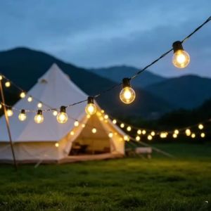 10/20LED Solar Vintage G40 Bulb Outdoor String Lights LED Waterproof Patio Lights for Camping Wedding Party Garden Decor