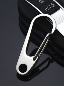 304 Stainless Steel Mens Simple Practical Car Key Chain DIY Handmade String Clip Spring Fastener Luggage Pendant Buckle