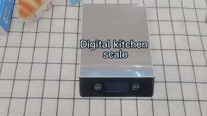 Kitchen Scale 15Kg/1g Weighing Food Coffee Balance Smart Electronic Digital Scales Stainless Steel Design for Cooking and Baking