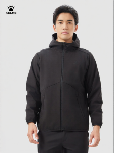 Kelme | Men Winter Softshell Jacket Windproof Waterproof Hooded Fleece