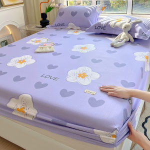 ผ้าคลุมหน้าเตียงแบบป้องกันฝุ่นผ้าฝ้ายลายทางสำหรับฤดูร้อน ผ้าฝ้ายผสมไม่บริสุทธิ์สำหรับทุกฤดูกาล ผ้าฝ้ายเนื้อหยาบคุณภาพระดับกลาง