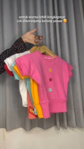 Blouse Chita uk Bayi - 4 Tahun / Kaos Baby Perempuan Lengan Pendek Atasan Shirt Baby Polos Adem