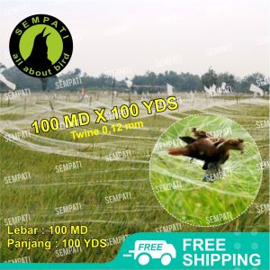 SEMPATI Jaring Emprit Pipit Jaring Sawah Jaring Padi Dan Mina Padi Jaring Burung Kecil Jaring Burung Emprit 02 3" 100/100 Meter Jaring Ikan Jaring Pengaman Sawah Jebakan Perangkap Burung Kecil Emprit Kolibri JRG012