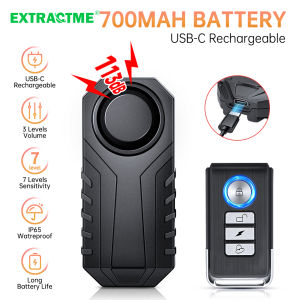 Extractme 113dB Wireless Motorcycle Bike Burglar Alarm USB Charging Waterproof Car Electric Bicycle Anti Theft Alarm System