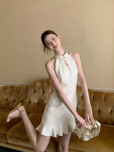 XXNING | Đầm Dài Elegance Cổ Trung Quốc Mới