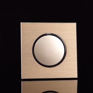 FLKL Wall Light Switch With LED Aluminum Brushed Aluminum Flame Retardant Home Decoration 1/2/3/4 Gang 1/2 Way PC Panel Switch