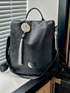 กระเป๋าเป้สะพายหลังหนังนิ่ม ความจุขนาดใหญ่ กระเป๋าเดินทางแบบลำลองสำหรับนักเรียนมัธยมปลาย กระเป๋าสะพายไหล่แบบลำลองสำหรับผู้ชายและผู้หญิง