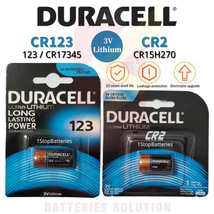Duracell 3V Ultra Lithium Battery ( CR123A / 123 / CR17345 )( CR2 / CR15H270 ) Lazada