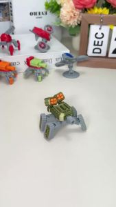 3D Printed Mini War Machine Mecha Drone Tank Series Toys Movable Joints Assemble Character Models Toy for Children