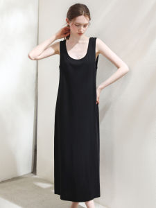 XEXZ | Simple Style Modal Cotton Vest Dress Slimming Inner Wear Casual Home Clothes Sleepwear Long Dress XEXZ Brand Summer Collection