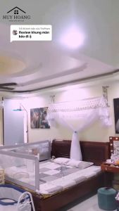 Màn Khung Xếp Gấp Gọn Tiện Dụng Khung INOX Chắc Chắn Màn Ren Lạnh Cao Cấp - Xưởng Màn HUY HOÀNG