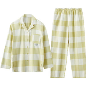 Hodo | Soft Cotton Plaid Long Sleeve Couples Sleepwear Set
