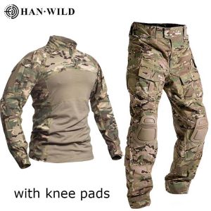 เสื้อทหารคอมแบตยุทธวิธีเสื้อ + กางเกงลายพรางสำหรับผู้ชายเสื้อเดินป่าเสื้อผ้าสำหรับทหารเสื้อ + กางเกง