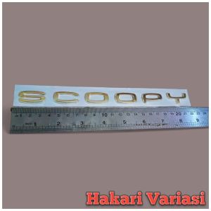 Emblem logo motor Honda SCOOPY 2021-2023 GOLD EMAS sepasang kanan kiri lengkap dengan perekat satuset Motorcycle Aksesoris