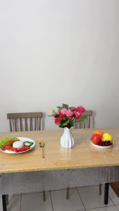 Taplak Meja Transparan Motif 137x250 Alas Meja Bening Anti Air Premium Motif Aesthetic Mewah Taplak Meja Makan Waterproof