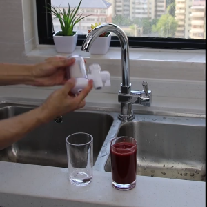 BMPEIC Hệ thống lọc nước gắn vòi nước màu trắng bằng gốm lõi lọc thay thế