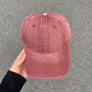 หมวกเบสบอลสไตล์ย้อนยุคแบบย้อมสีน้ำ ทรงสูง ทรงอ่อน หมวกแฟชั่นฤดูใบไม้ผลิ ฤดูร้อน ฤดูใบไม้ร่วง ฤดูหนาว สำหรับเยาวชนและคู่รัก