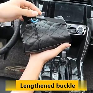 Car Sun Visor Leather Tissue Storage Box Case Universal Auto Paper Towel Box Car Interior Organizers