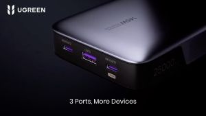 Bộ pin sạc dự phòng 25000mAh/20000mAh 145W/100W UGREEN | Cổng sạc nhanh USB-C | 3 cổng | Màn hình kỹ thuật số | Bảo hành 18 tháng 1 đổi 1 | 90597A 25188