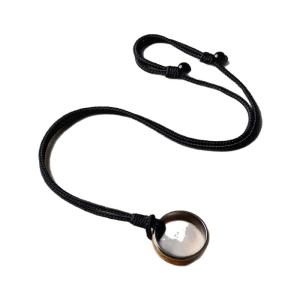 Black Rope Necklace Pendant Hanging Cord Mens Womens Style Safe Buckle Special Chain for Ring Hanging No Tie Required