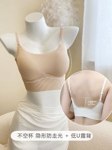 เสื้อชั้นในแบบสายเดี่ยวไร้โครง เสื้อชั้นในแบบเกาะอกบาง ไร้ตะเข็บ สำหรับผู้หญิงวัยรุ่น ฤดูร้อน ฤดูใบไม้ผลิ ฤดูใบไม้ร่วง ฤดูหนาว ไร้สาย ไร้โครง