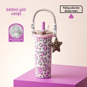 CHICU TOM | Ly Sứ Giữ Nhiệt Có Ống Hút