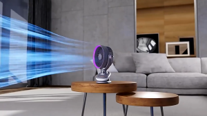 Wireless Auto Rotate Fan 10000mAh Portable Clip Fan USB Air Circulation Fan with Light Stroller Fan