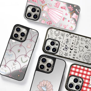 InsTY Shell Ballet High Heels Mirror Phone Case Suitable for Apple 14 iPhone 15 pro Max New Anti-Fall Protection for Women Cute Butterfly Knot Transparent