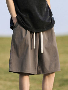 Casual Shorts for Men VUUG Japanese Style Pure Color Quick Drying Nylon Fiber Loose Fit Running Sport Pants Summer Season