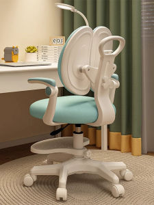 Ergonomic Height Adjustable Rotating Back Childrens Study Chair Desk Seat Kids Writing Chair Modern Simple Style Plastic Chair