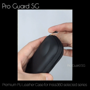 [SG] Insta360 X5 / X4 PU Leather Camera Protective Case Pouch - Selfie Stick Opening Compatible